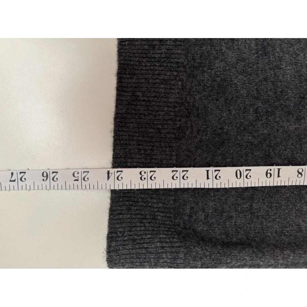 Cashmere Charter Club Luxury Gray Cashmere Crewneck Sweater Petite M‎ Old Money